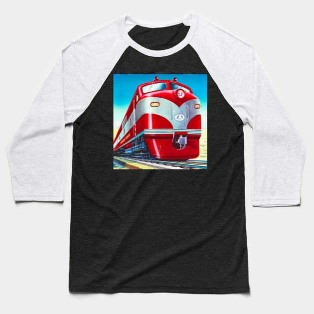 Trans-Australian Railway Baseball T-Shirt by KarwilbeDesigns